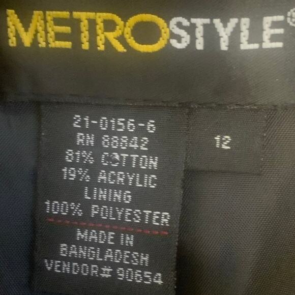 Metrostyle Retro Jacket Blazer 12 Red Black 60’s Cropped Boxy Audrey Hepburn - Picture 3 of 9